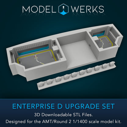 1/1400 Scale Enterprise-D Upgrade Set STL File Download