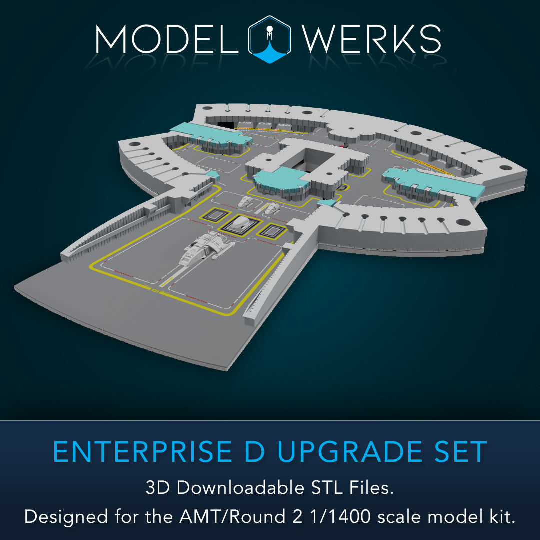 1/1400 Scale Enterprise-D Upgrade Set STL File Download