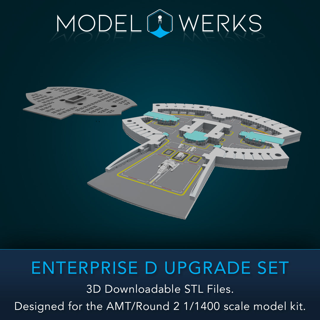 1/1400 Scale Enterprise-D Upgrade Set STL File Download