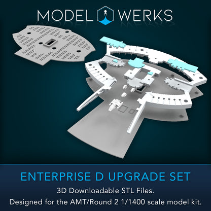 1/1400 Scale Enterprise-D Upgrade Set STL File Download