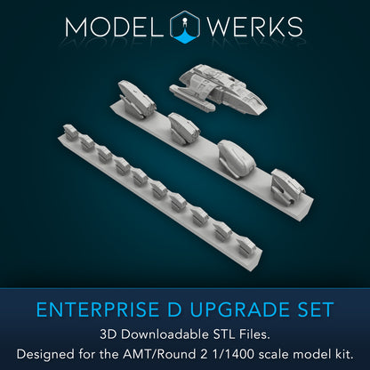 1/1400 Scale Enterprise-D Upgrade Set STL File Download