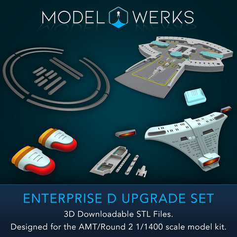 1/1400 Scale Enterprise-D Upgrade Set STL File Download