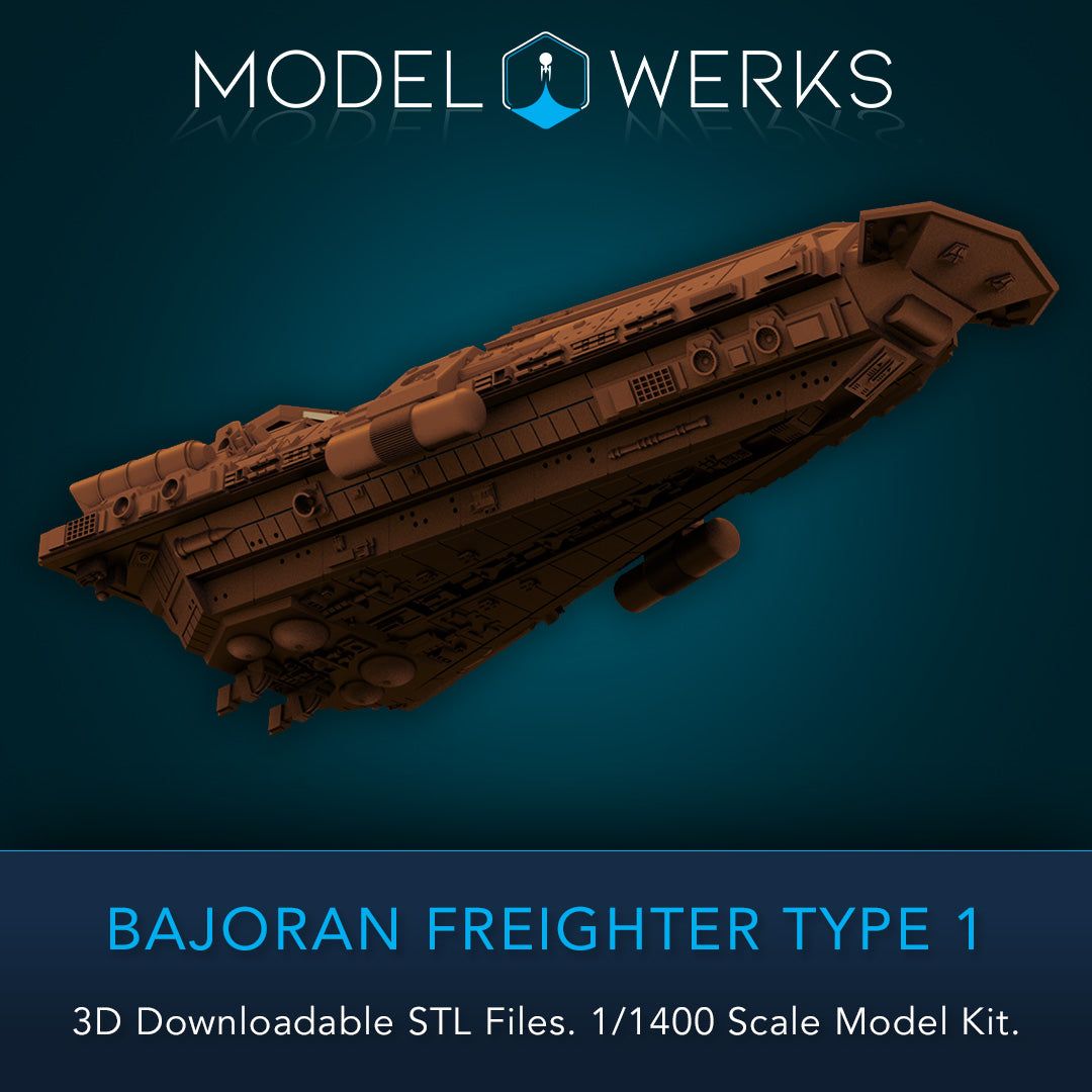 1/1400 Bajoran Freighter Type 1 Kit STL File Download