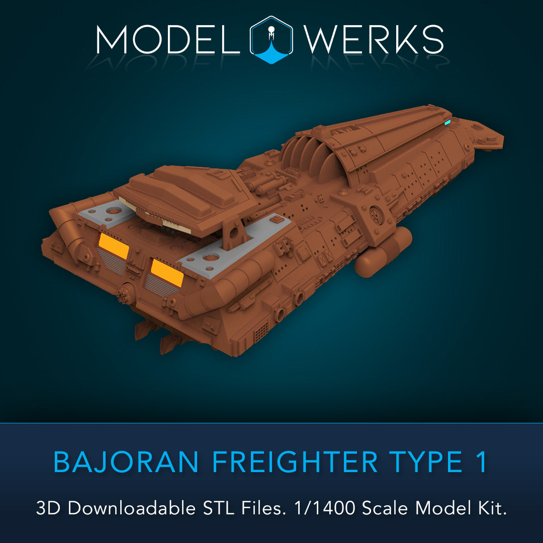 1/1400 Bajoran Freighter Type 1 Kit STL File Download