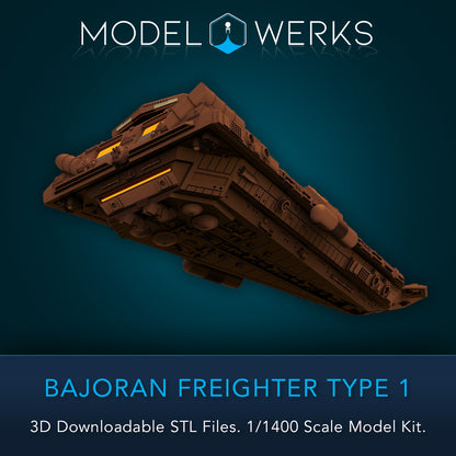 1/1400 Bajoran Freighter Type 1 Kit STL File Download