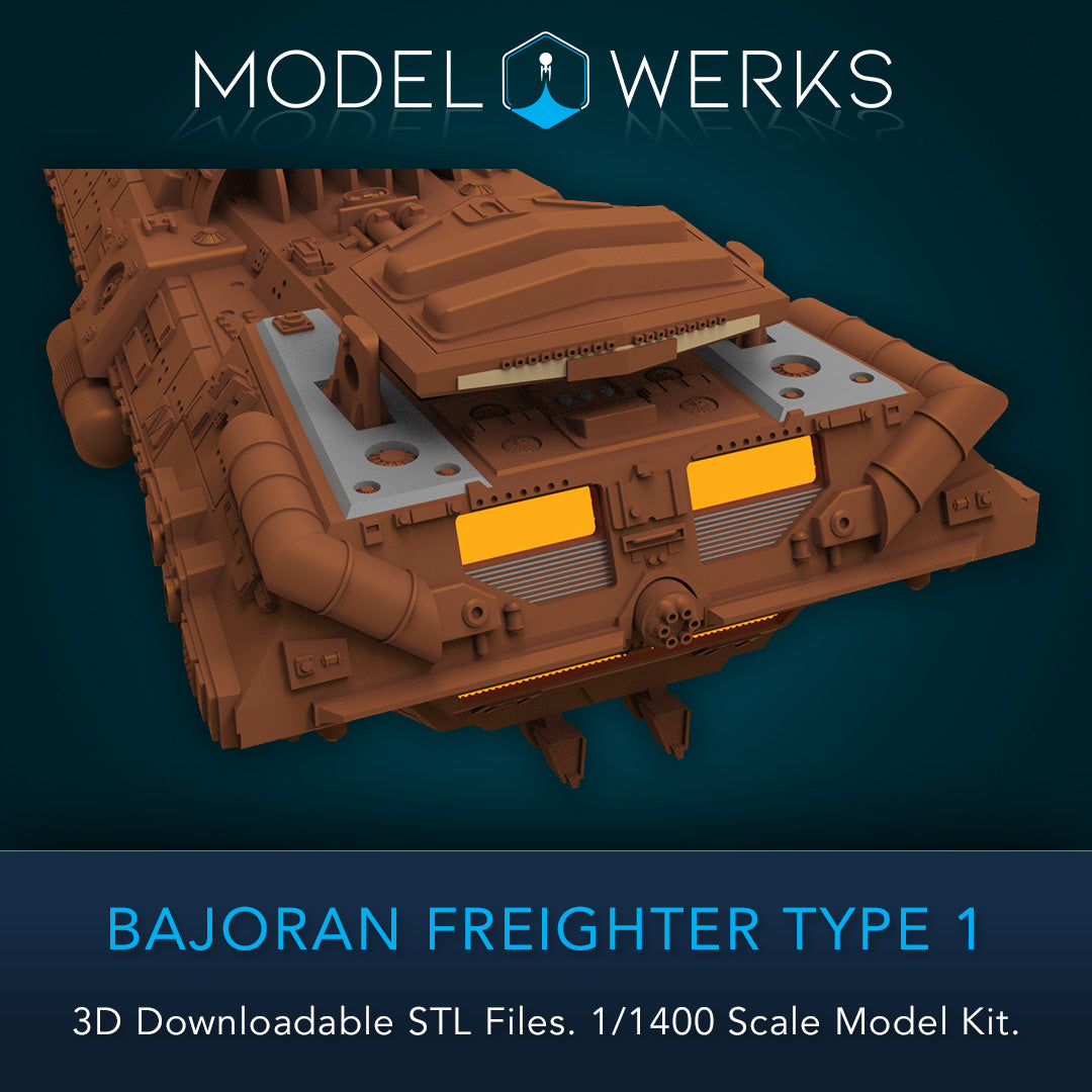 1/1400 Bajoran Freighter Type 1 Kit STL File Download