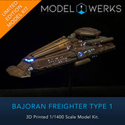 1/1400 Bajoran Freighter Type 1 3D Printed Physical Model Kit
