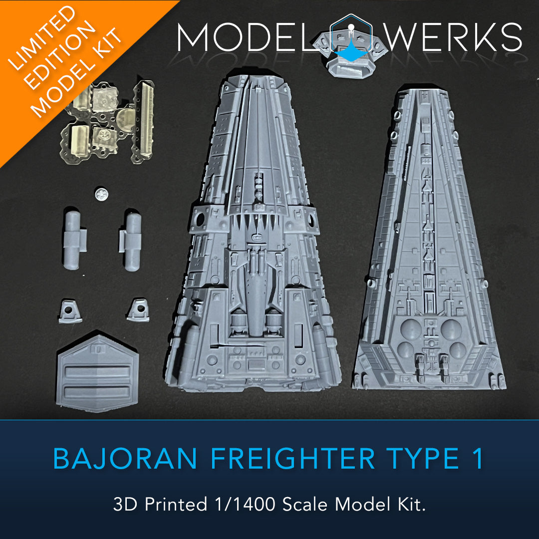 1/1400 Bajoran Freighter Type 1 3D Printed Physical Model Kit