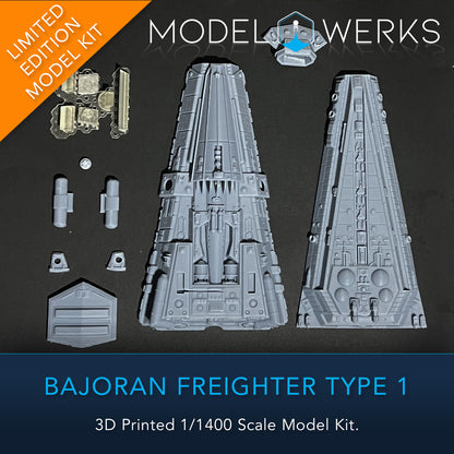 1/1400 Bajoran Freighter Type 1 3D Printed Physical Model Kit
