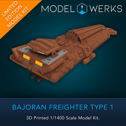 1/1400 Bajoran Freighter Type 1 3D Printed Physical Model Kit