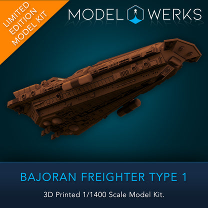 1/1400 Bajoran Freighter Type 1 3D Printed Physical Model Kit