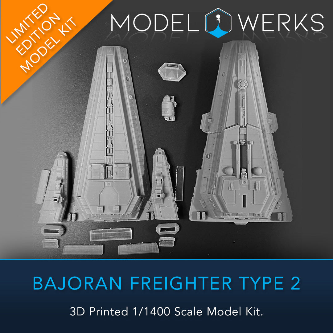 1/1400 Bajoran Freighter Type 2 3D Printed Physical Kit