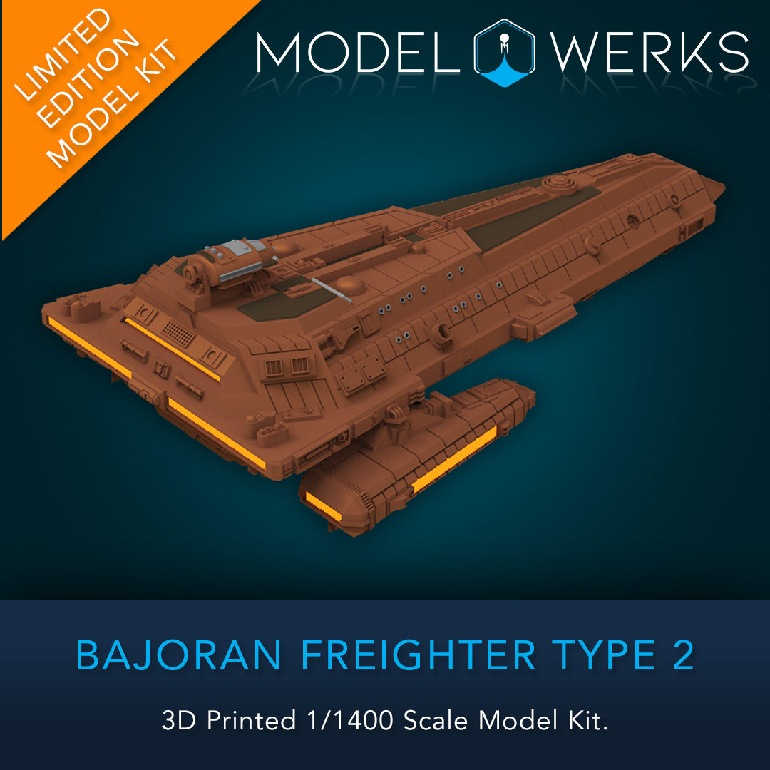 1/1400 Bajoran Freighter Type 2 3D Printed Physical Kit
