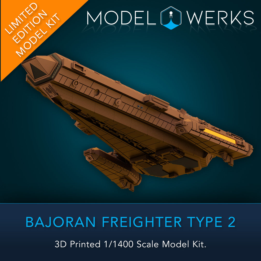 1/1400 Bajoran Freighter Type 2 3D Printed Physical Kit