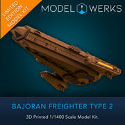 1/1400 Bajoran Freighter Type 2 3D Printed Physical Kit