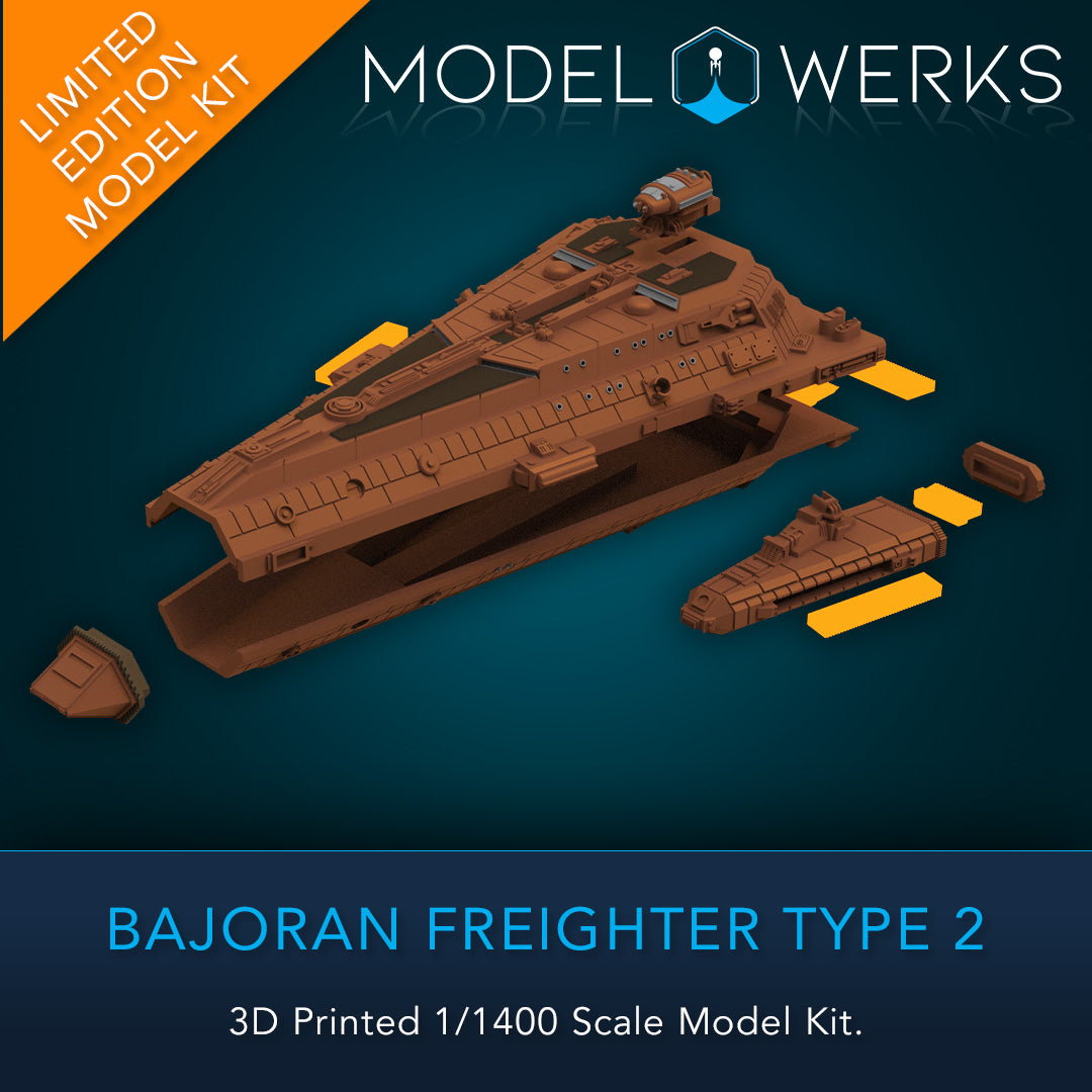 1/1400 Bajoran Freighter Type 2 3D Printed Physical Kit