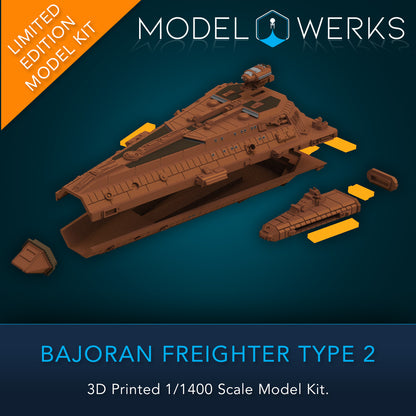 1/1400 Bajoran Freighter Type 2 3D Printed Physical Kit