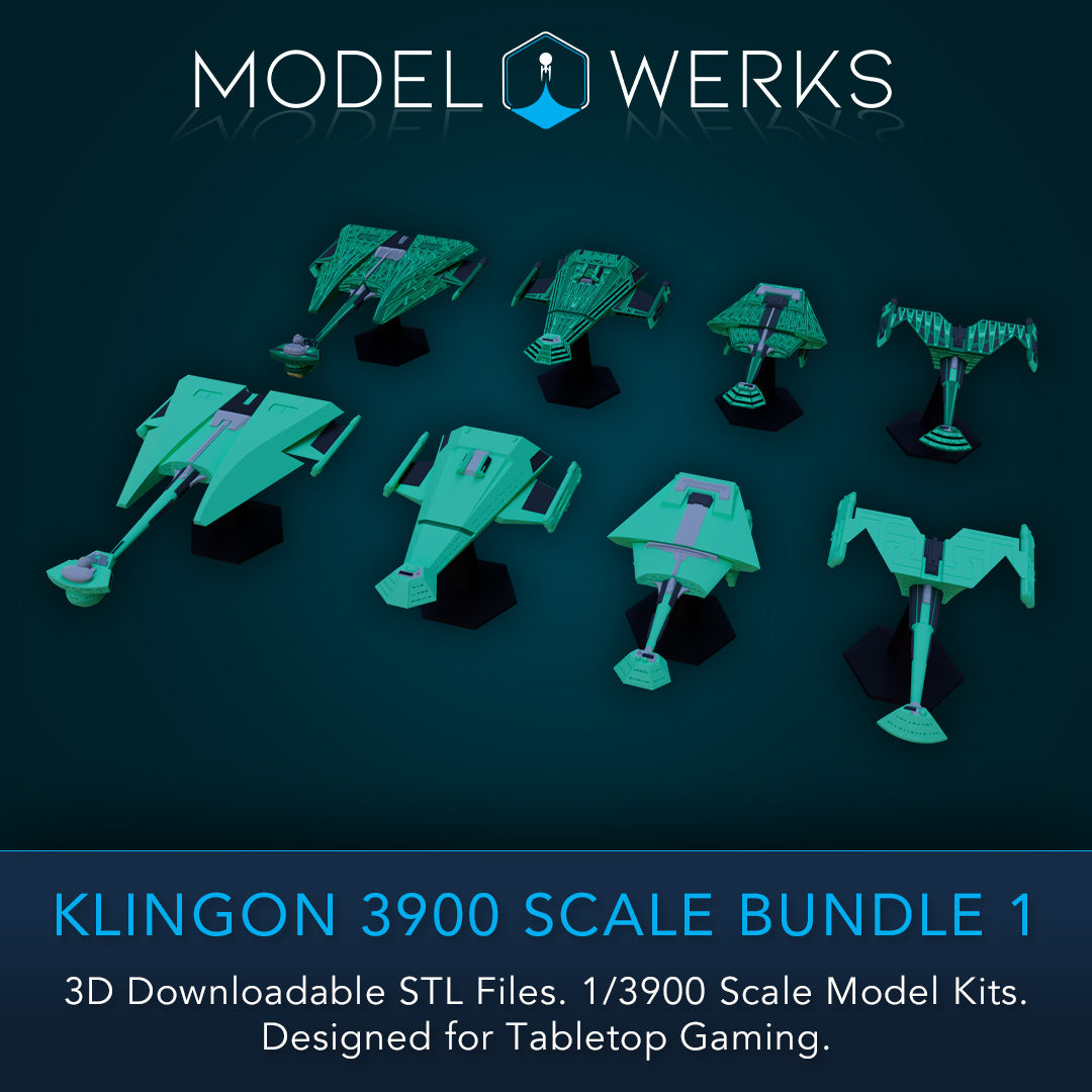 Klingon Vessels 1/3900 Scale STL Bundle 1