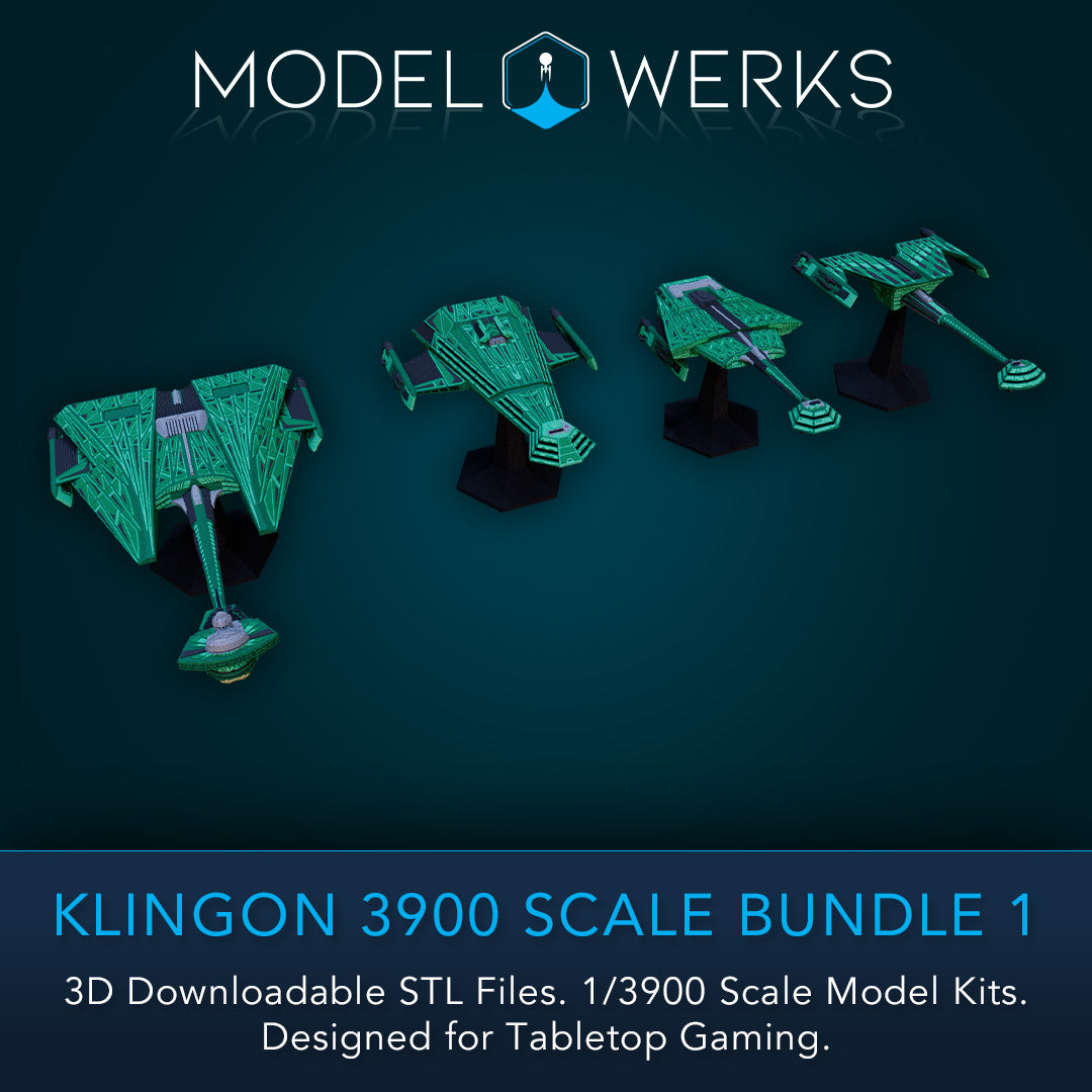 Klingon Vessels 1/3900 Scale STL Bundle 1