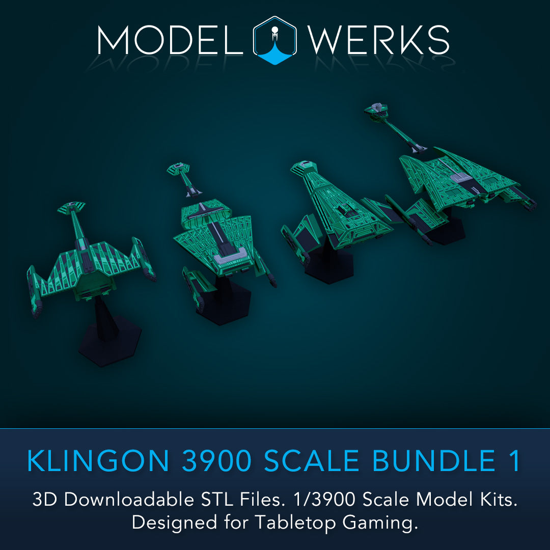 Klingon Vessels 1/3900 Scale STL Bundle 1