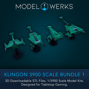 Klingon Vessels 1/3900 Scale STL Bundle 1