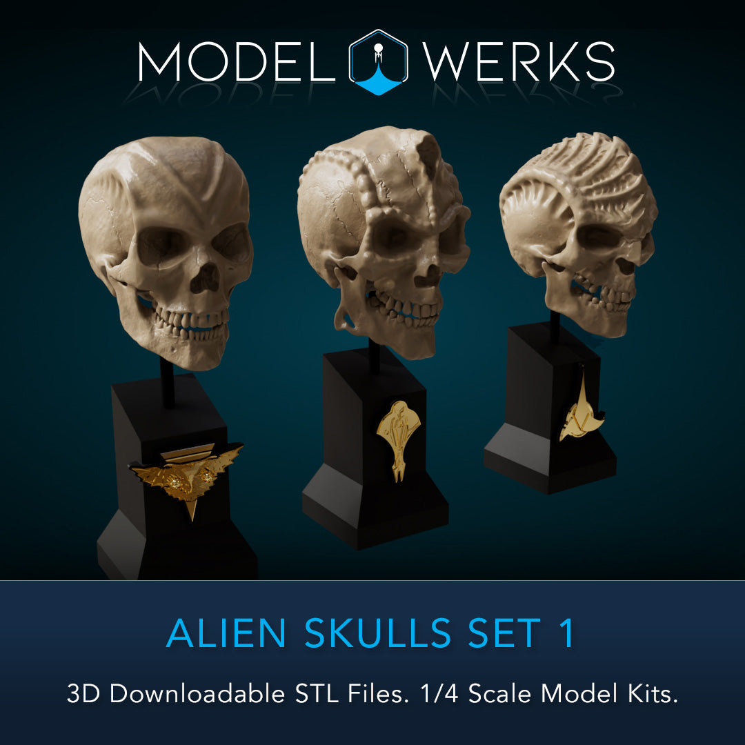 Alien Skulls Set 1 STL Download