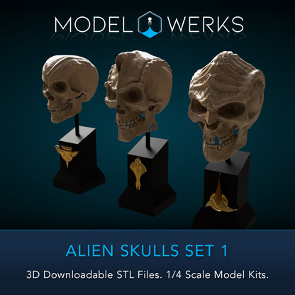 Alien Skulls Set 1 STL Download