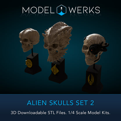 Alien Skulls Set 2 STL Download