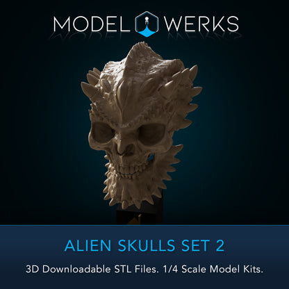 Alien Skulls Set 2 STL Download