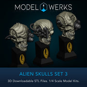 Alien Skulls Set 3 STL Download