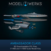 Ambassador Class 1/1000 and 1/1400 Scale — STL File Download