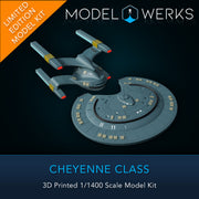 1/1400 Cheyenne Class 3D Printed Model Kit