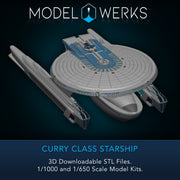 1/1000 1/650 Curry Class Starship — STL File Download