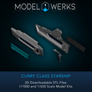 1/1000 1/650 Curry Class Starship — STL File Download