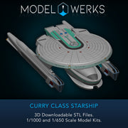 1/1000 1/650 Curry Class Starship — STL File Download