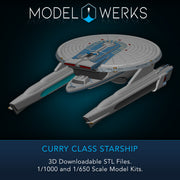 1/1000 1/650 Curry Class Starship — STL File Download