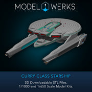1/1000 1/650 Curry Class Starship — STL File Download