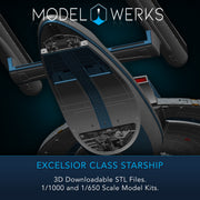 1/1000 1/650 1/350 Excelsior Class Starship — STL File Download