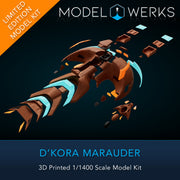 1/1400 D'Kora Marauder 3D Printed Model Kit