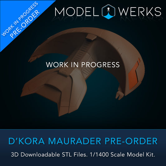 1/1400 D'Kora Maurader STL File Download Pre-Order