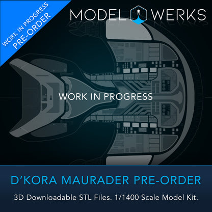 1/1400 D'Kora Maurader STL File Download Pre-Order