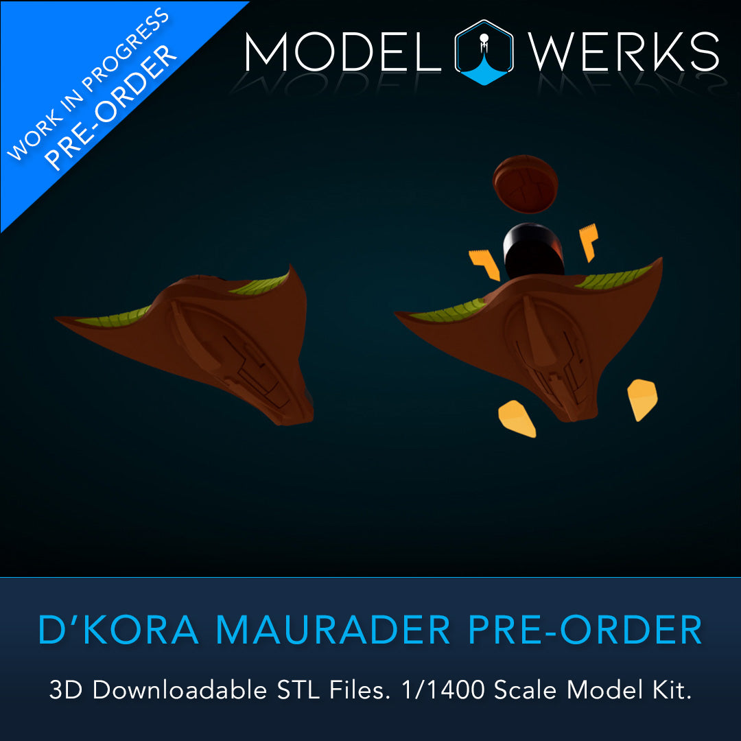 1/1400 D'Kora Maurader STL File Download Pre-Order
