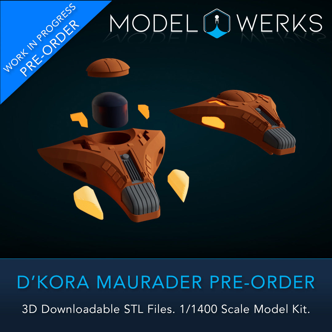 1/1400 D'Kora Maurader STL File Download Pre-Order
