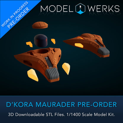 1/1400 D'Kora Maurader STL File Download Pre-Order