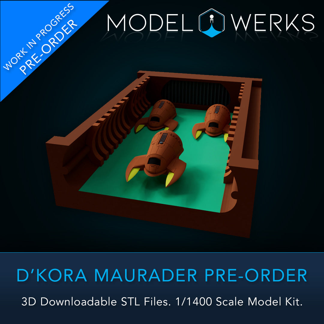 1/1400 D'Kora Maurader STL File Download Pre-Order