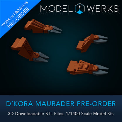 1/1400 D'Kora Maurader STL File Download Pre-Order