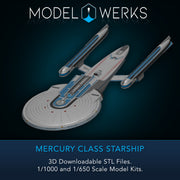 1/1000 1/650 Mercury Class Starship — STL File Download