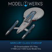 1/1000 1/650 Mercury Class Starship — STL File Download