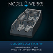 1/1000 1/650 Mercury Class Starship — STL File Download