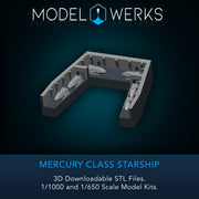 1/1000 1/650 Mercury Class Starship — STL File Download